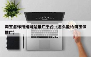 长岭淘宝怎样搭建网站推广平台（怎么能给淘宝做推广）